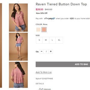 Size Small Mi Ami Pink Blouse